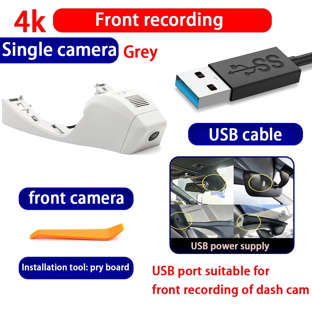 for Volkswagen VW T Roc T-Roc Troc 2018-2025 4K Dash Cam Wifi Camera Video Recorder