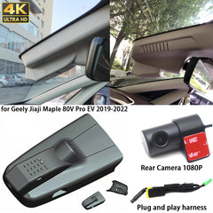 for Geely Jiaji Maple 80V Pro EV 2019-2022 4K Dash Cam Wifi Camera Video Recorder