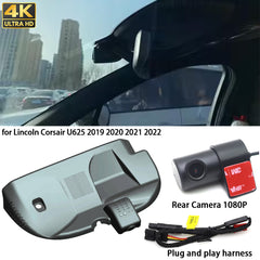 for Lincoln Corsair U625 2019 2020 2021 2022 HUD 4K Dash Cam Wifi Camera Video Recorder