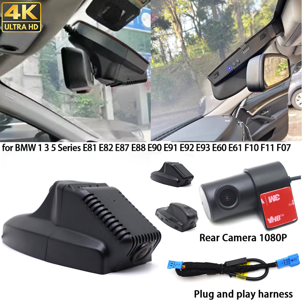 for BMW 1 3 5 Series E81 E82 E87 E88 E90 E91 E92 E93 E60 E61 F10 F11 F07 4K Dash Cam Wifi Camera Video Recorder