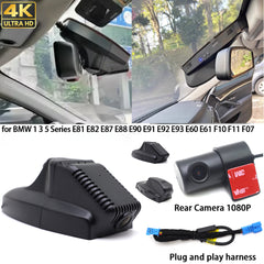 for BMW 1 3 5 Series E81 E82 E87 E88 E90 E91 E92 E93 E60 E61 F10 F11 F07 4K Dash Cam Wifi Camera Video Recorder