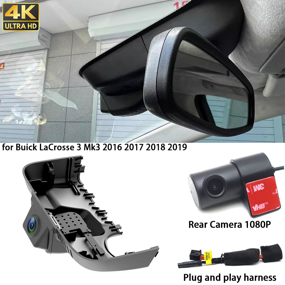 for Buick LaCrosse 3 Mk3 2016 2017 2018 2019 HUD 4K Dash Cam Wifi Camera Video Recorder