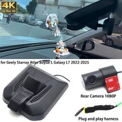 for Geely Starray Atlas Boyue L Galaxy L7 2022-2025 4K Dash Cam Wifi Camera Video Recorder