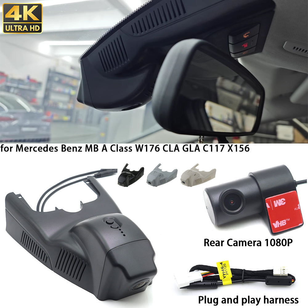 for Mercedes Benz MB A Class W176 CLA GLA C117 X156 4K Dash Cam Wifi Camera Video Recorder
