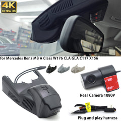 for Mercedes Benz MB A Class W176 CLA GLA C117 X156 4K Dash Cam Wifi Camera Video Recorder