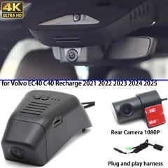 for Volvo EC40 C40 Recharge 2021 2022 2023 2024 2025 4K Dash Cam Wifi Camera Video Recorder