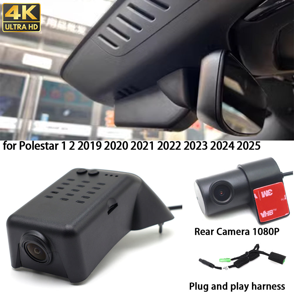 for Polestar 1 2 2019 2020 2021 2022 2023 2024 2025 4K Dash Cam Wifi Camera Video Recorder