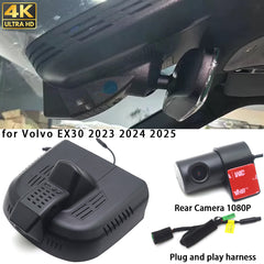 for Volvo EX30 2023 2024 2025 4K Dash Cam Wifi Camera Video Recorder