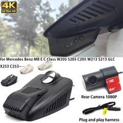 for Mercedes Benz MB E C Class W205 S205 C205 W213 S213 GLC X253 C253 4K Dash Cam Wifi Camera Video Recorder