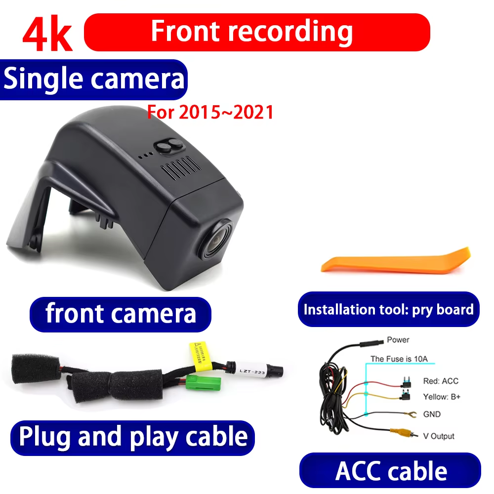for Volvo XC90 2015-2025 4K Dash Cam Wifi Camera Video Recorder