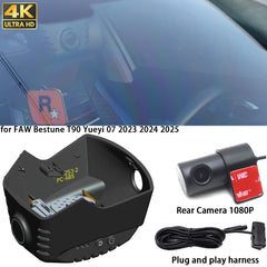 for FAW Bestune T90 Yueyi 07 2023 2024 2025 4K Dash Cam Wifi Camera Video Recorder