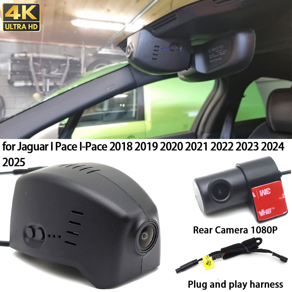 for Jaguar I Pace I-Pace 2018 2019 2020 2021 2022 2023 2024 2025 4K Dash Cam Wifi Camera Video Recorder