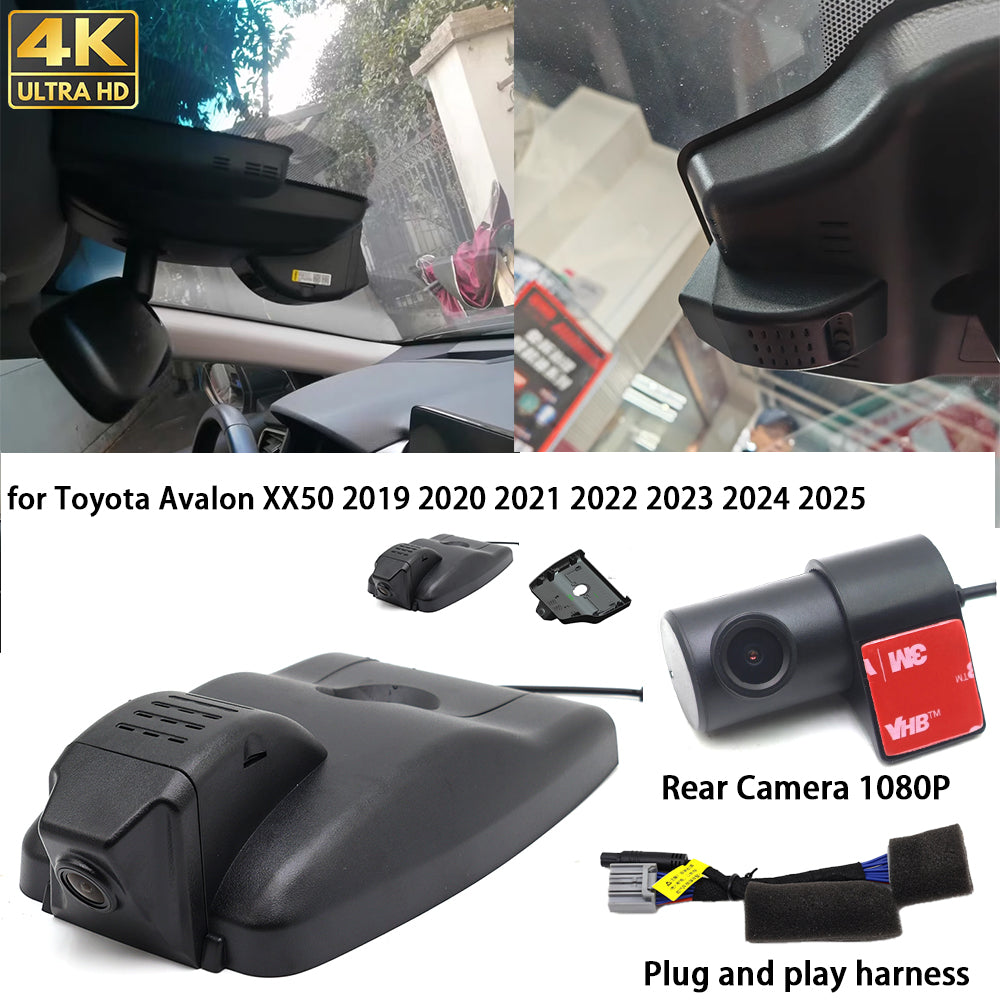 for Toyota Avalon XX50 2019 2020 2021 2022 2023 2024 2025 4K Dash Cam Wifi Camera Video Recorder