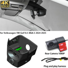 for Volkswagen VW Golf 8.5 Mk8.5 2024 2025 4K Dash Cam Wifi Camera Video Recorder