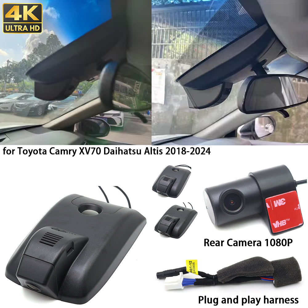 for Toyota Camry XV70 Daihatsu Altis 2018-2024 4K Dash Cam Wifi Camera Video Recorder