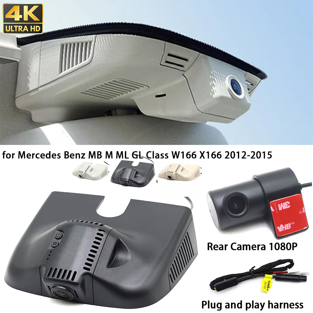 for Mercedes Benz MB M ML GL Class W166 X166 2012-2015 4K Dash Cam Wifi Camera Video Recorder