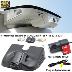 for Mercedes Benz MB M ML GL Class W166 X166 2012-2015 4K Dash Cam Wifi Camera Video Recorder