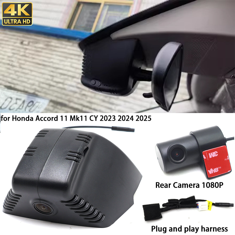 for Honda Accord 11 Mk11 CY 2023 2024 2025 2160P 4K Dash Cam Wifi Camera Video Recorder