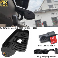for FAW Bestune X40 2017 2018 2019 2020 4K Dash Cam Wifi Camera Video Recorder