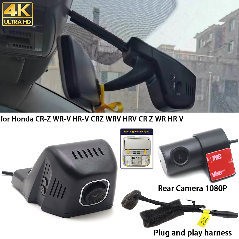 for Honda CR-Z WR-V HR-V CRZ WRV HRV CR Z WR HR V 2160P 4K Dash Cam Wifi Camera Video Recorder