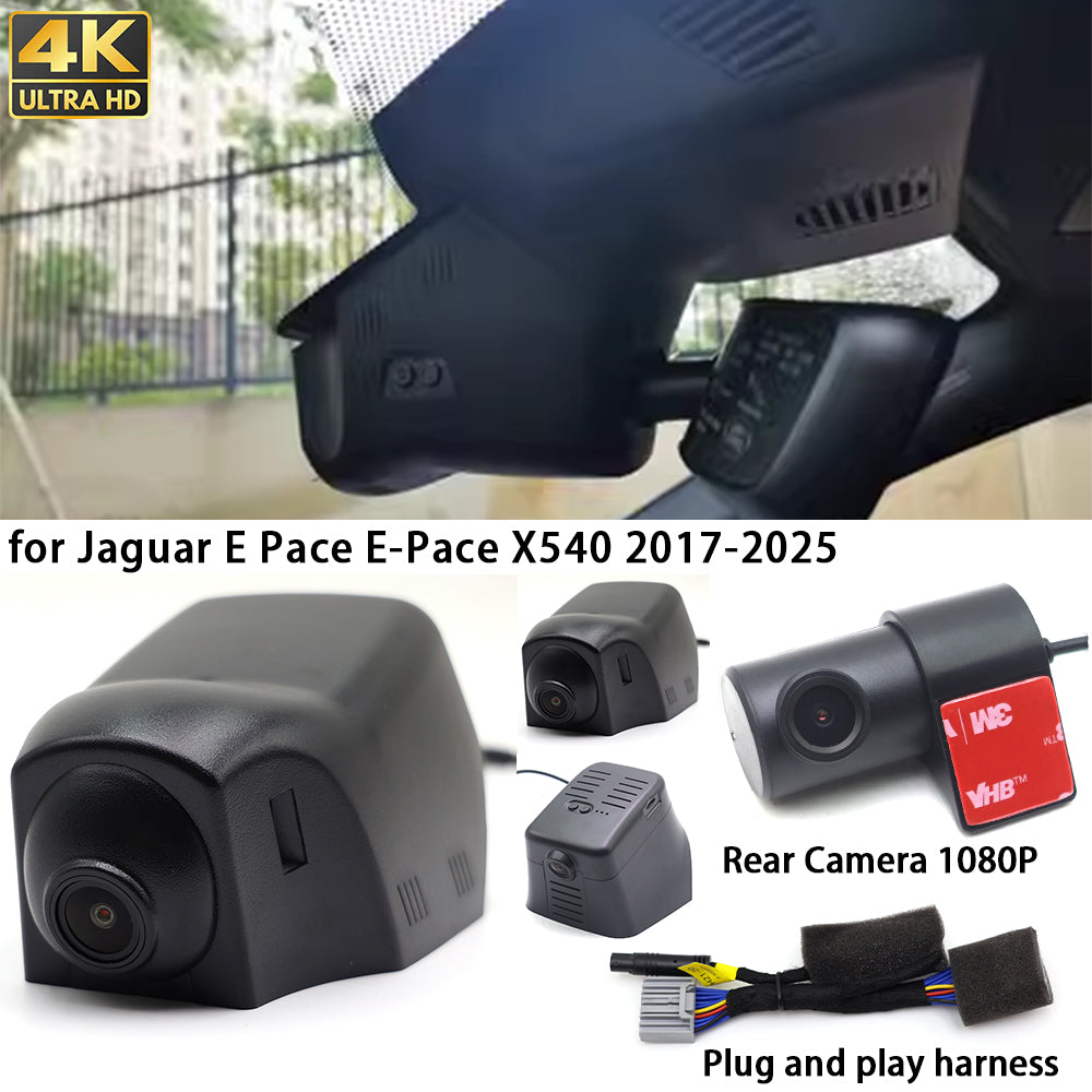 for Jaguar E Pace E-Pace X540 2017-2025 4K Dash Cam Wifi Camera Video Recorder