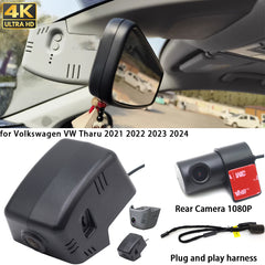 for Volkswagen VW Tharu 2021 2022 2023 2024 4K Dash Cam Wifi Camera Video Recorder