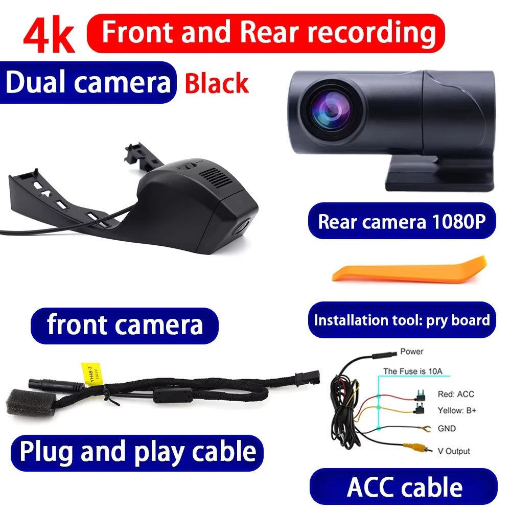 for Volkswagen VW T Roc T-Roc Troc 2018-2025 4K Dash Cam Wifi Camera Video Recorder