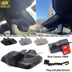 for Mercedes Benz C E Class W213 S213 W205 S205 C205 GLC X253 C253 4K Dash Cam Wifi Camera Video Recorder