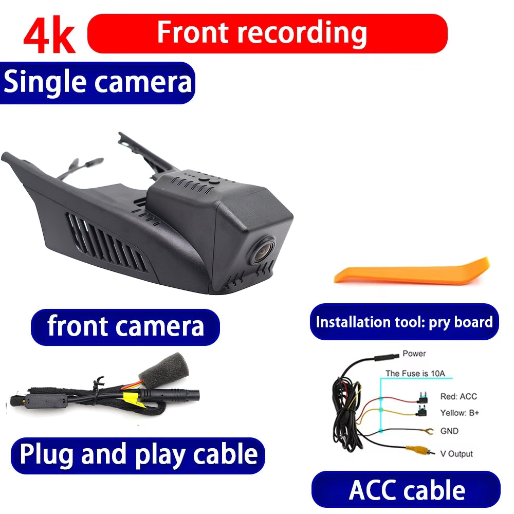 for Mercedes Benz C Class A205 Cabriolet Convertible 2017-2023 4K Dash Cam Wifi Camera Video Recorder