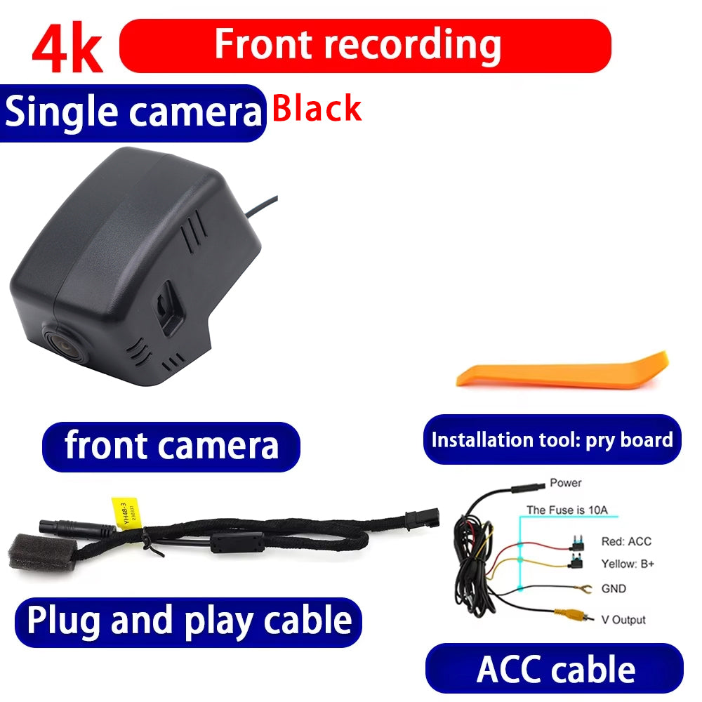 for Volkswagen VW Tharu 2021 2022 2023 2024 4K Dash Cam Wifi Camera Video Recorder