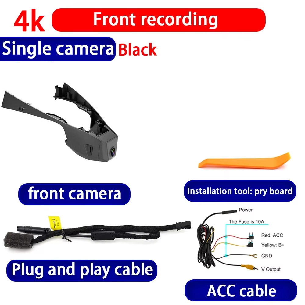 for Volkswagen VW Tavendor 2022 2023 2024 2025 4K Dash Cam Wifi Camera Video Recorder