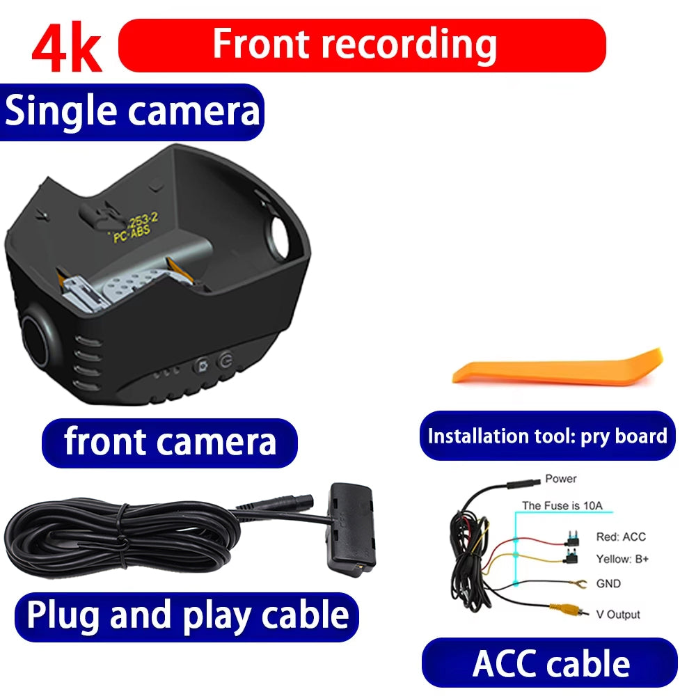 for FAW Bestune T90 Yueyi 07 2023 2024 2025 4K Dash Cam Wifi Camera Video Recorder