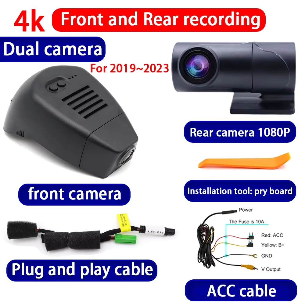 for Volvo S60 V60 2019 2020 2021 2022 2023 2024 2025 4K Dash Cam Wifi Camera Video Recorder