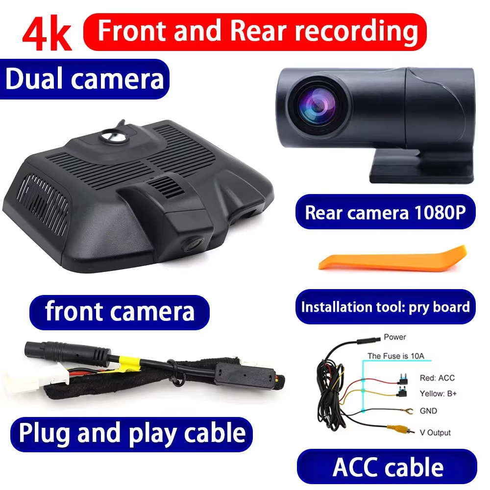 for Mercedes Benz EQS V297 EQS350 EQS450 EQS580 2022-2025 4K Dash Cam Wifi Camera Video Recorder