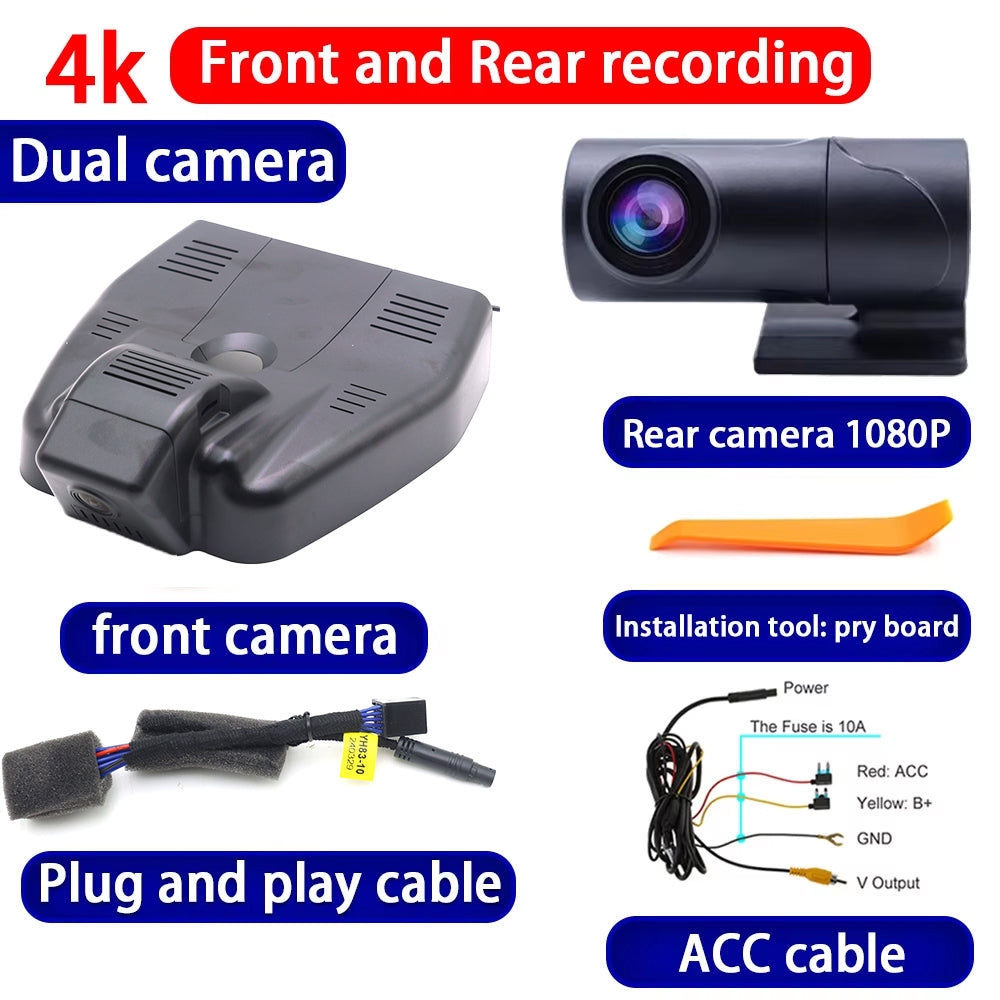 for Cadillac XT4 Facelift 2023 2024 2025 4K Dash Cam Wifi Camera Video Recorder