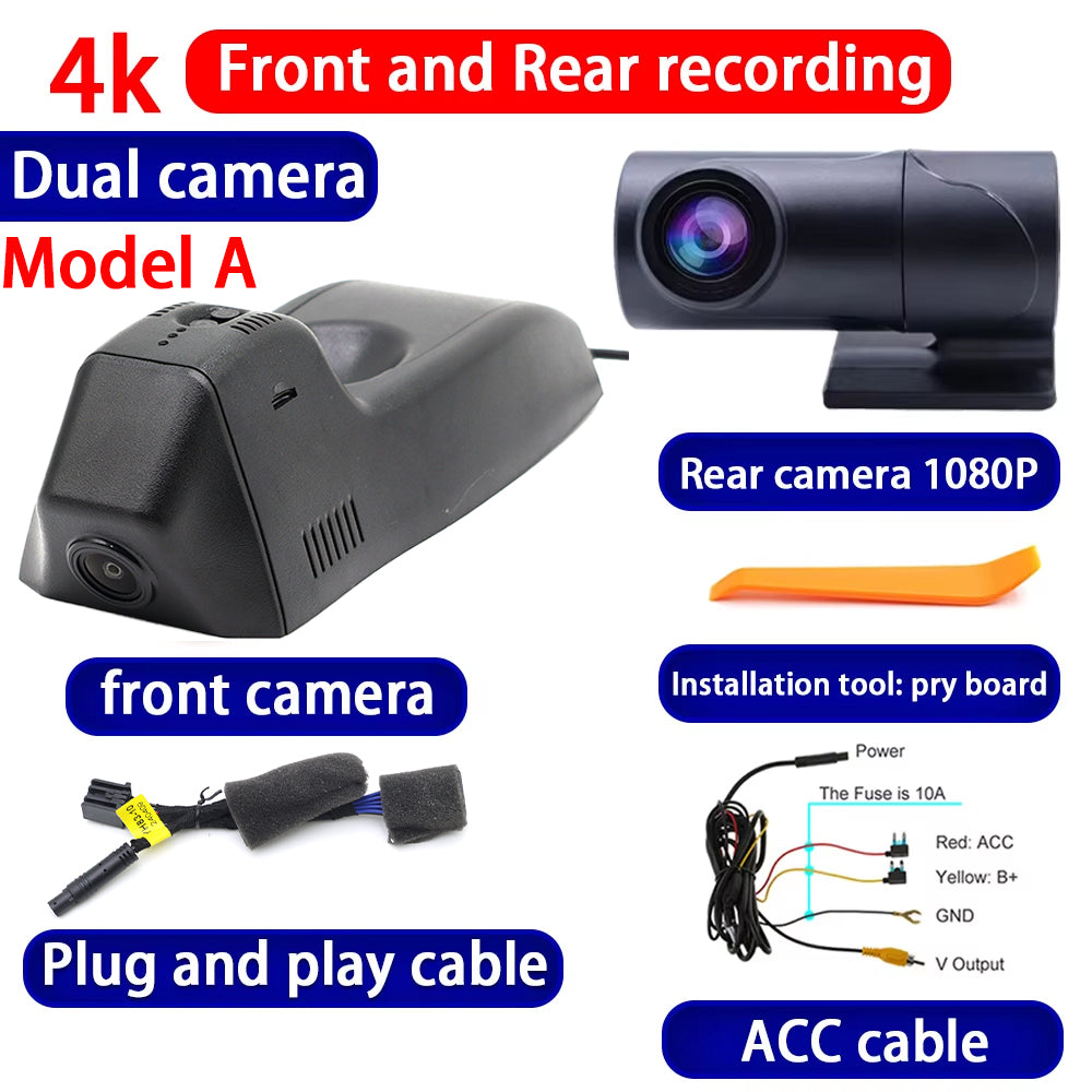 for Cadillac XT4 Chevrolet Malibu 2016-2023 4K Dash Cam Wifi Camera Video Recorder