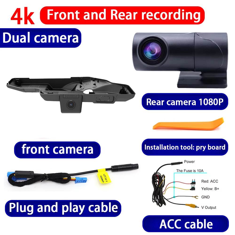 for Ford Mustang 7 S650 2024 2025 7th Gen 4K Dash Cam Wifi Camera Video Recorder
