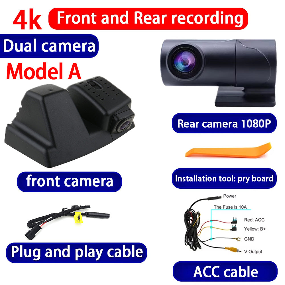 for Ford Edge Endura 2015 2016 2017 2018 2019 2020 2021 2022 2023 2024 4K Dash Cam Wifi Camera Video Recorder