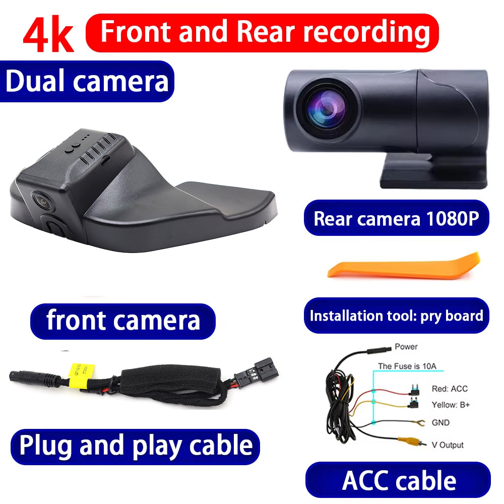 for Ford Mondeo Taurus 2022 2023 2024 2025 4K Dash Cam Wifi Camera Video Recorder