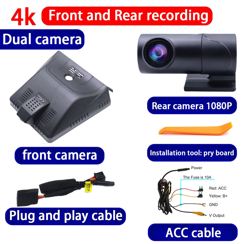 for Cadillac Optiq 2023 2024 2025 4K Dash Cam Wifi Camera Video Recorder