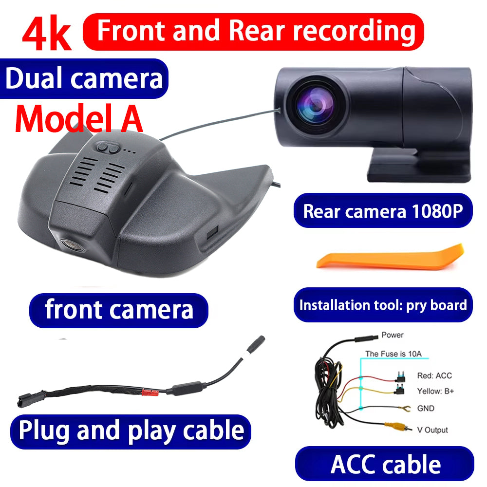 for Ford Focus 4 Mk4 2018 2019 2020 2021 2022 2023 2024 2025 4K Dash Cam Wifi Camera Video Recorder