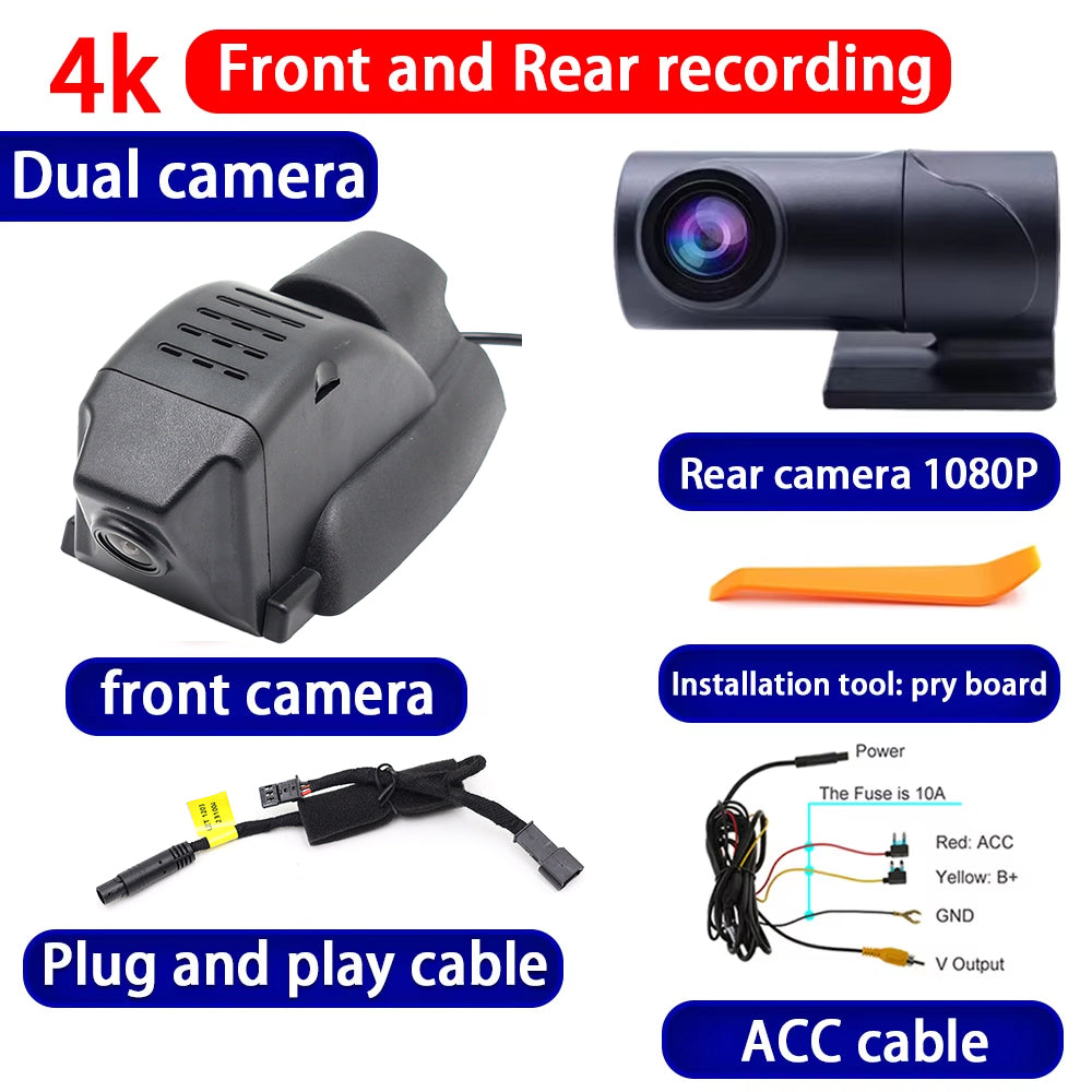 for Ford EcoSport Everest Endeavour Ranger Wildtrak T6 P375 PX 4K Dash Cam Wifi Camera Video Recorder