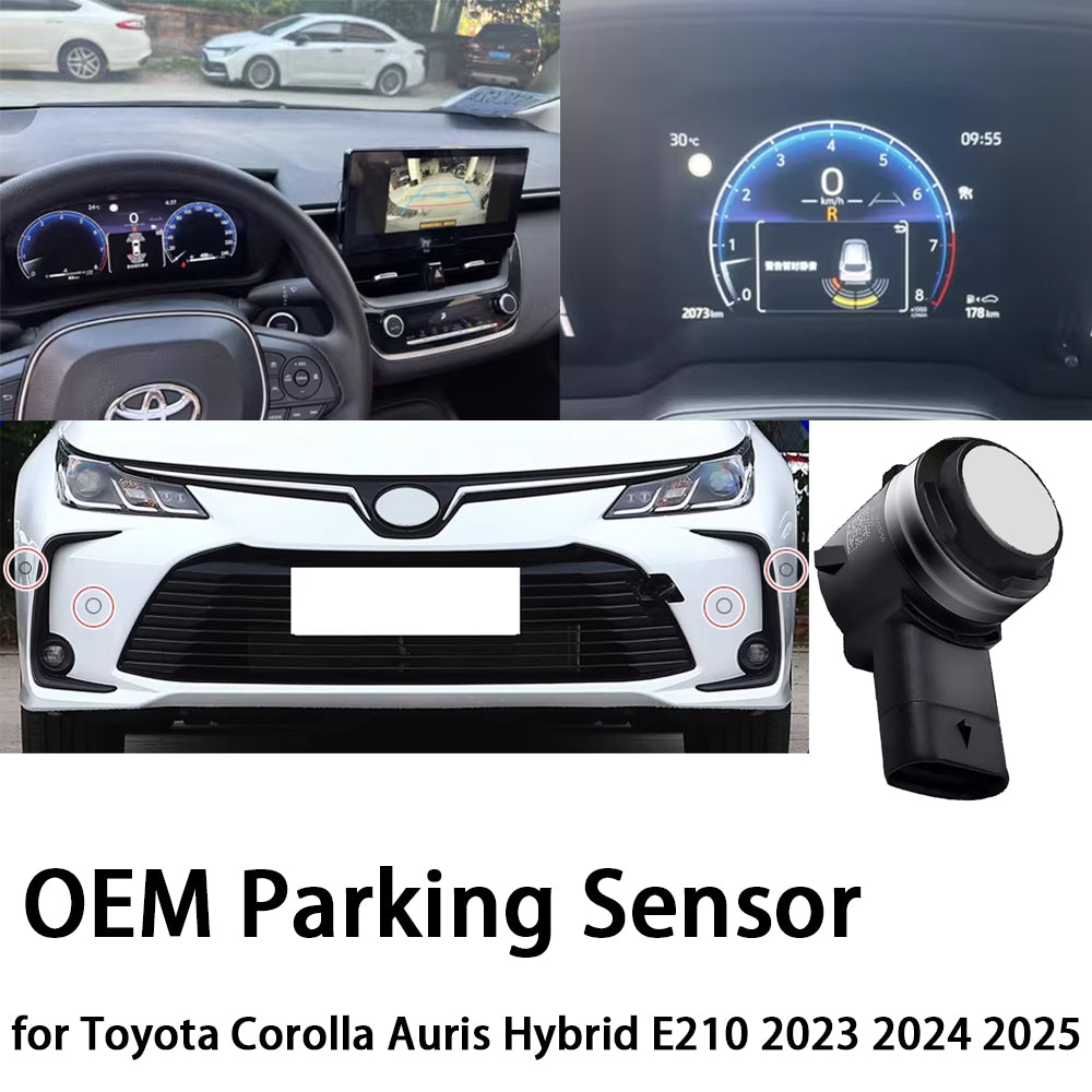 for Toyota Corolla Auris Hybrid E210 2023 2024 2025 OEM Car Parking Sensor Kit Buzzer Alarm Reverse Radar Detector System