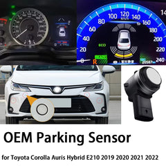 for Toyota Corolla Auris Hybrid E210 2019 2020 2021 2022 OEM Car Parking Sensor Kit Buzzer Alarm Reverse Radar Detector System