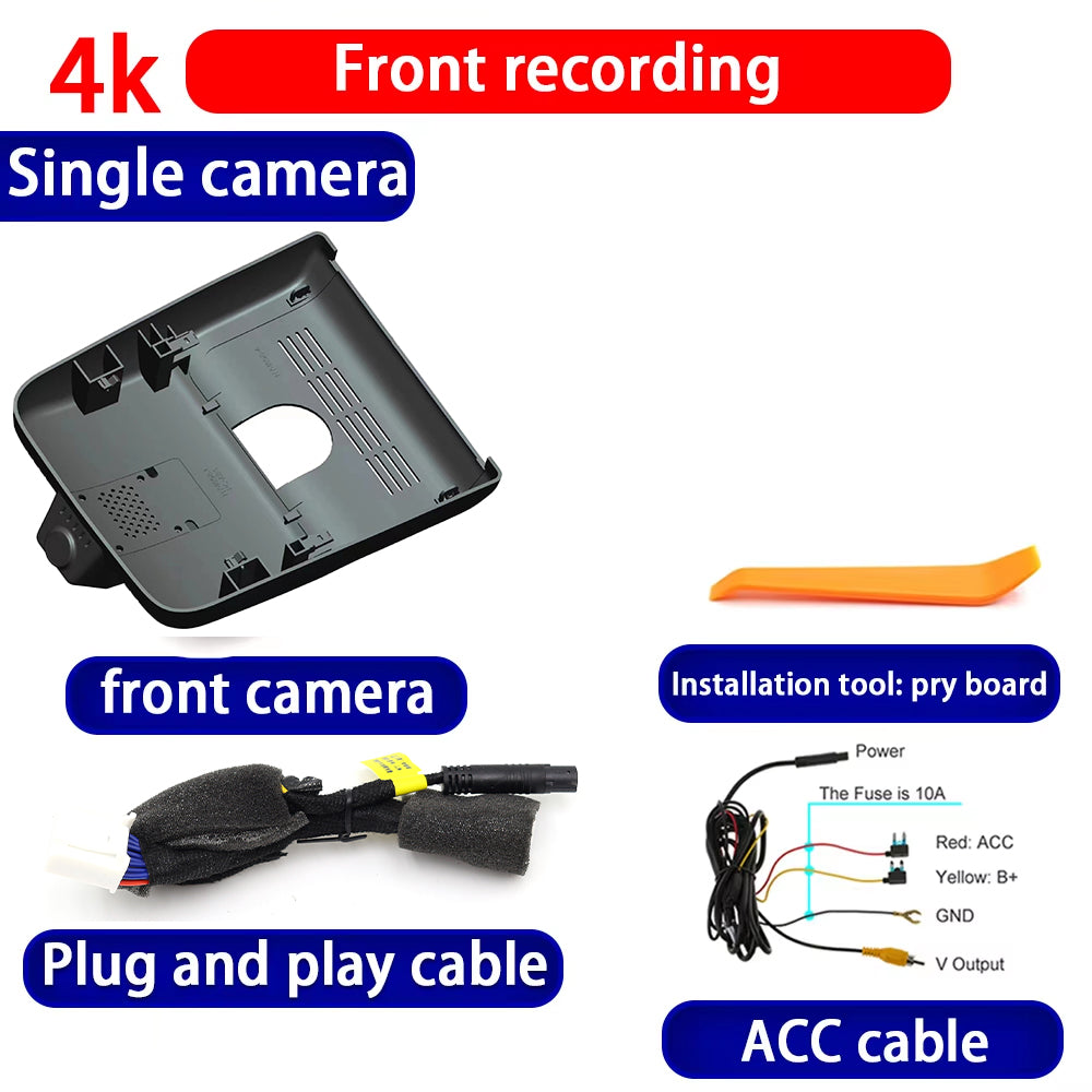 for Toyota Alphard Vellfire AH40 2023 2024 2025 4K Dash Cam Wifi Camera Video Recorder