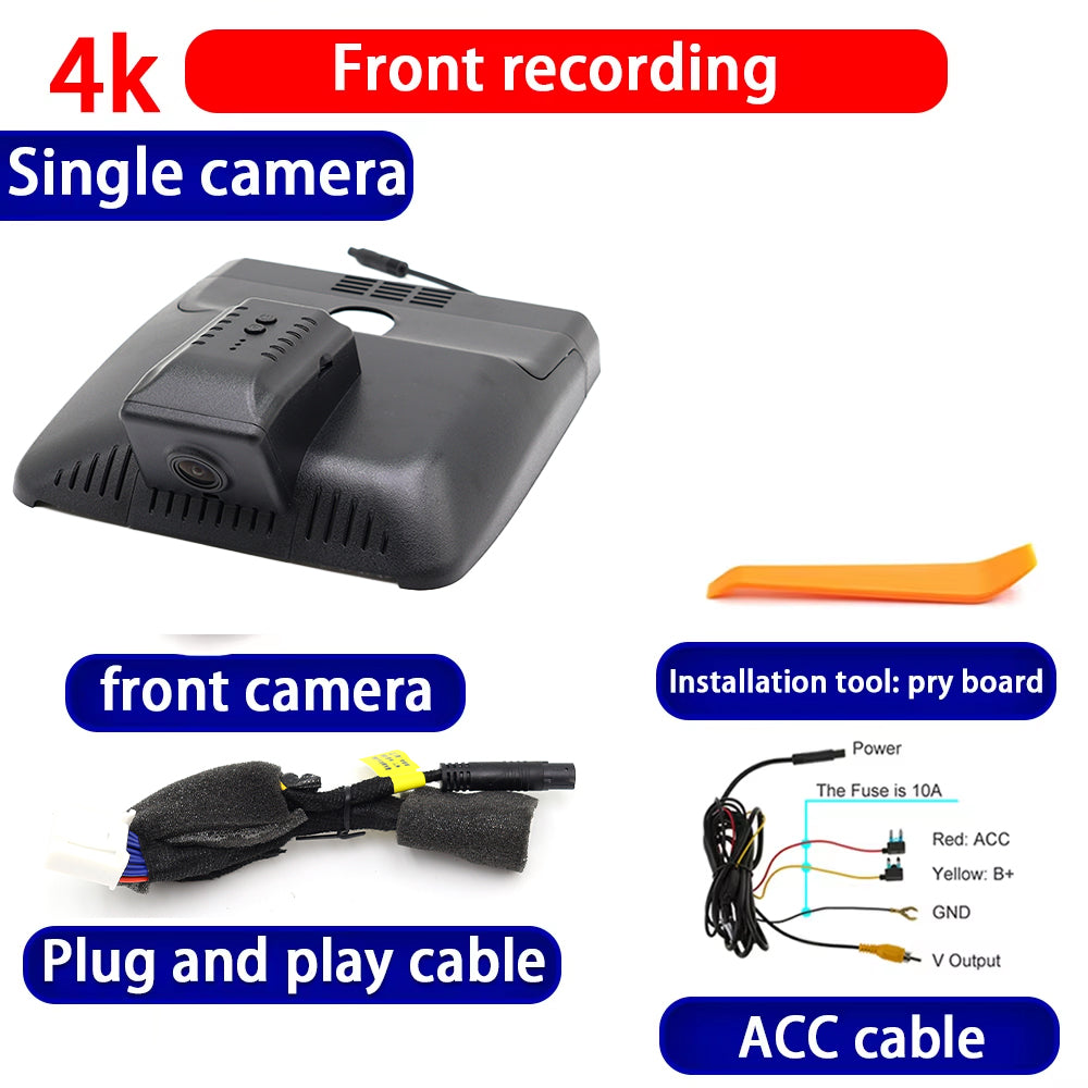for Toyota bZ4X EA10 Subaru Solterra 2022 2023 2024 2025 4K Dash Cam Wifi Camera Video Recorder