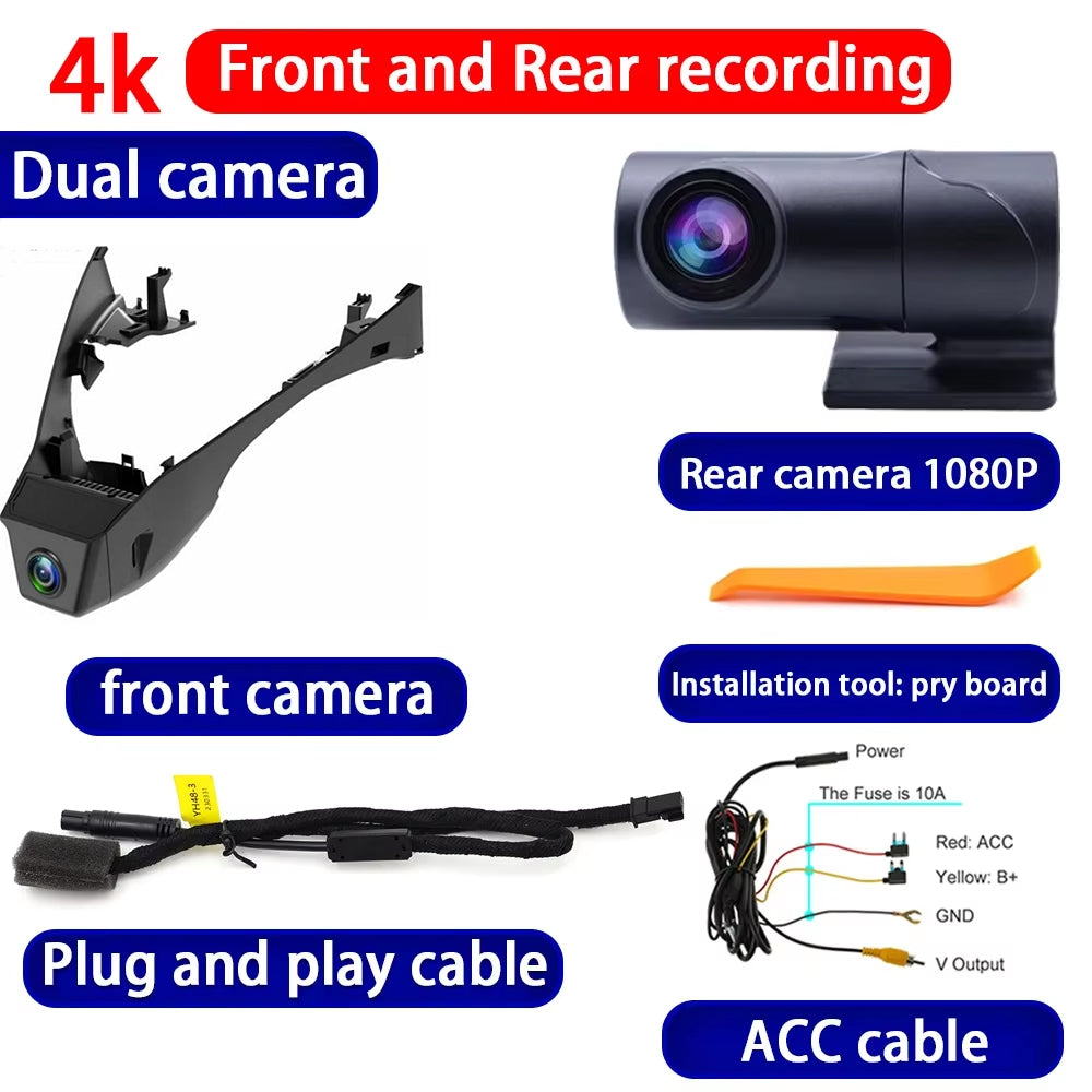 for Volkswagen VW Bora Facelift 2022 2023 2024 2025 4K Dash Cam Wifi Camera Video Recorder