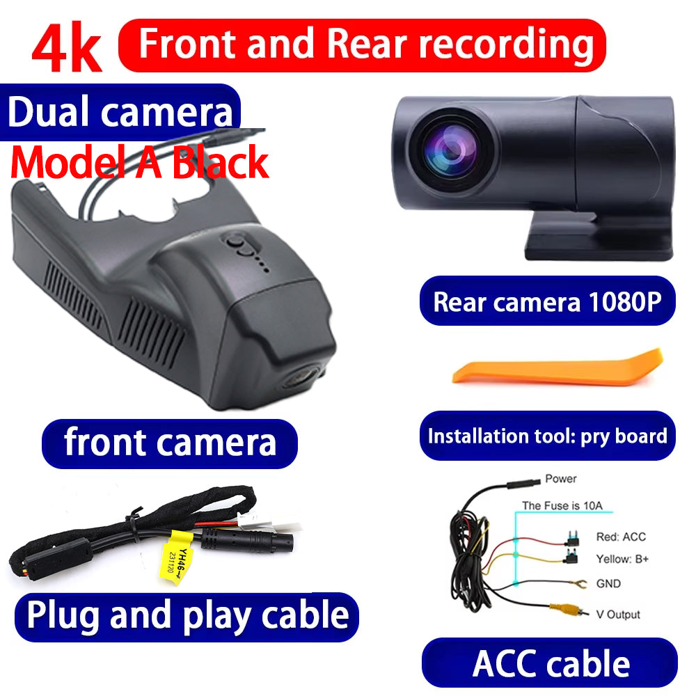 for Mercedes Benz MB A Class W176 CLA GLA C117 X156 4K Dash Cam Wifi Camera Video Recorder