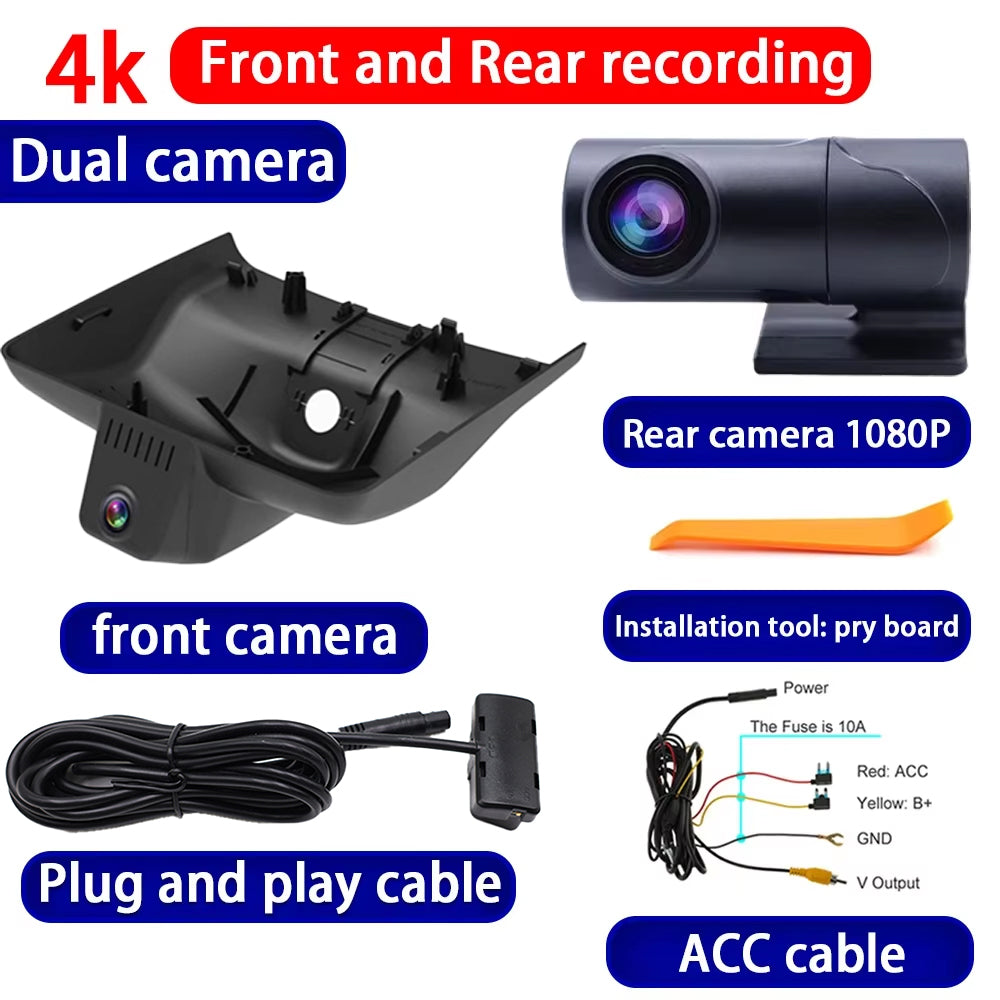 for FAW Bestune B70 4 Mk4 2024 2025 4K Dash Cam Wifi Camera Video Recorder