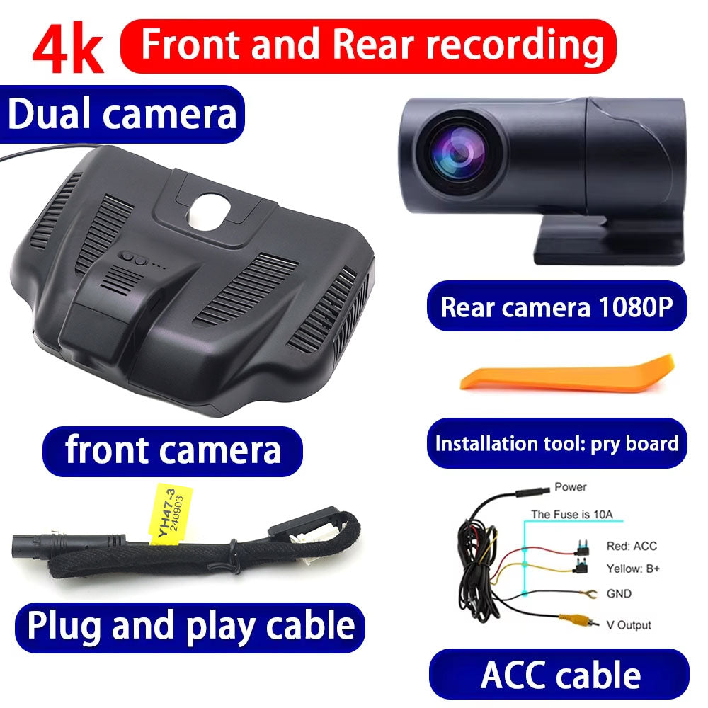for Mercedes Benz GLA H247 EQA H243 EQA250 EQA300 EQA350 4K Dash Cam Wifi Camera Video Recorder